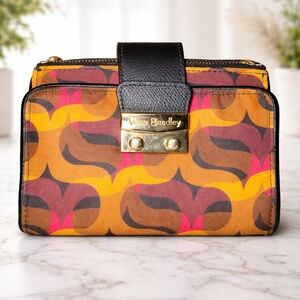 Y2K Vera Bradley Modern Lights Push Lock Wallet Zip Around Clutch